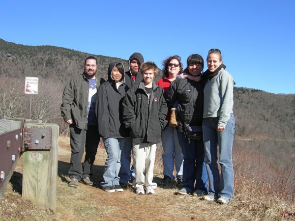 Group photo on the viaduct