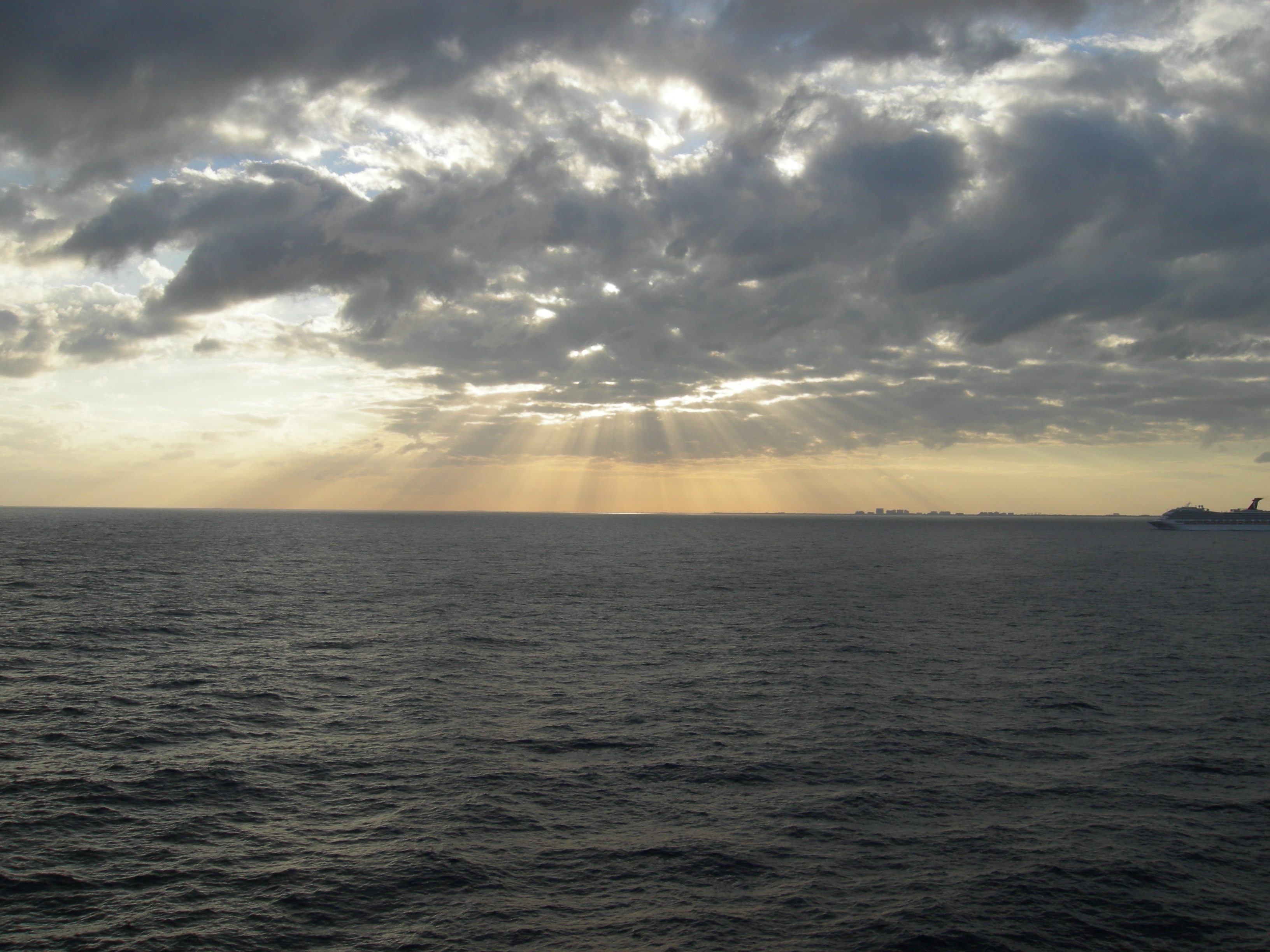 Sunset leaving Miami
