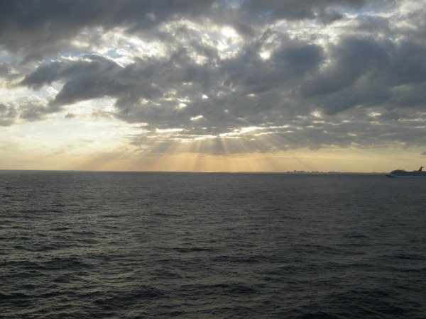 Sunset leaving Miami