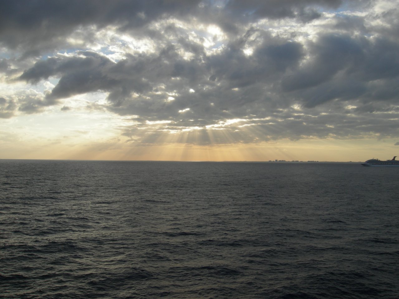Sunset leaving Miami
