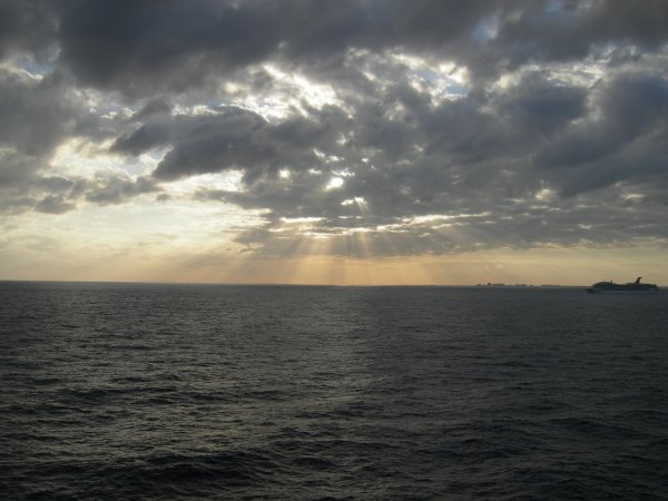 Sunset leaving Miami