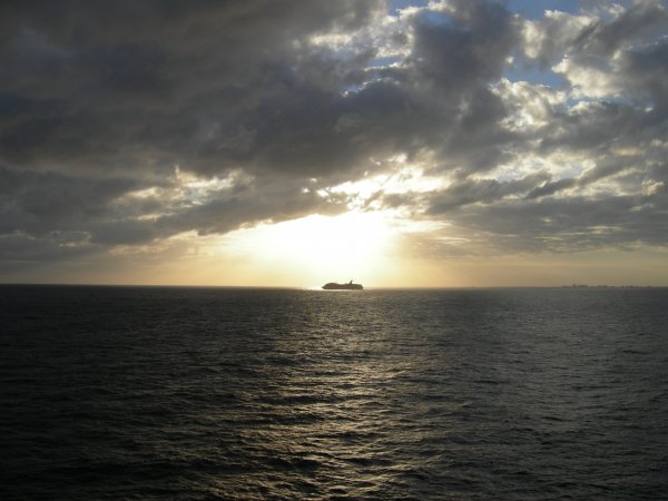 Sunset leaving Miami