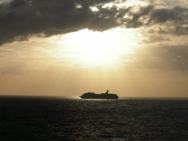 Sunset leaving Miami