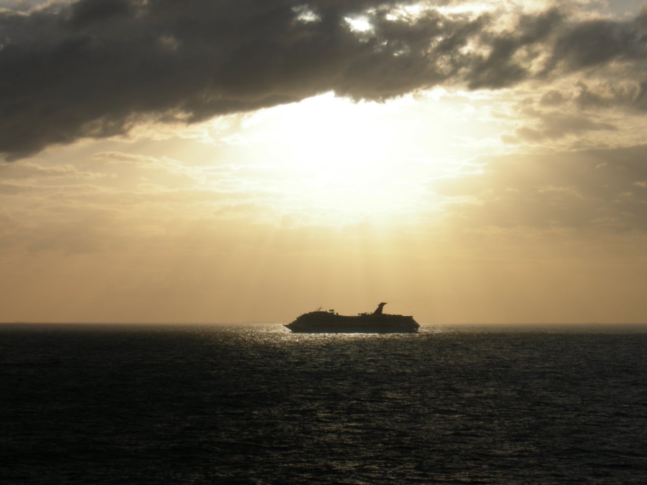 Sunset leaving Miami