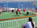 street hockey on the deck
