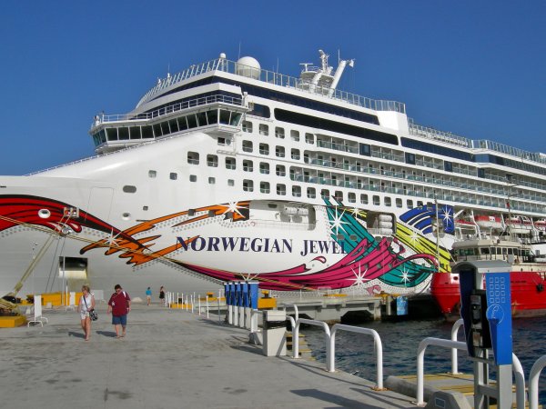 The Norwegian Jewel, docked in Cozumel