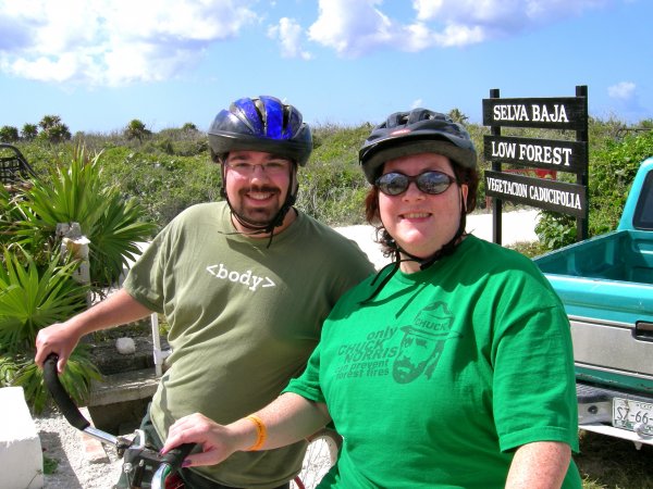 Ben and Cynthia, ready for biking.
