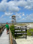 Heading out a pier to the kayak and crocodile zone.  (Yes, really)