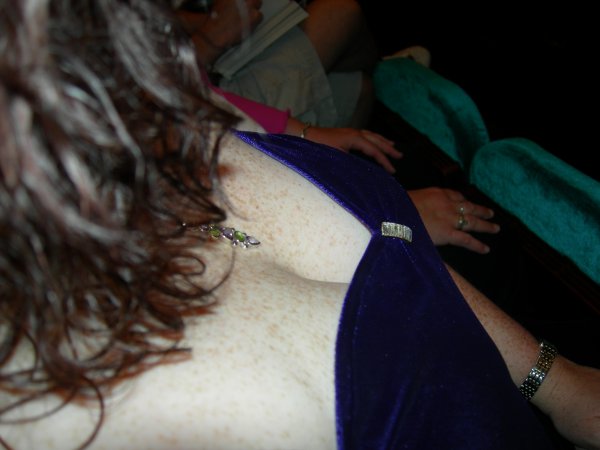 Cynthia's new necklace from Cozumel.  Yeah, that's what I was getting a photo of.