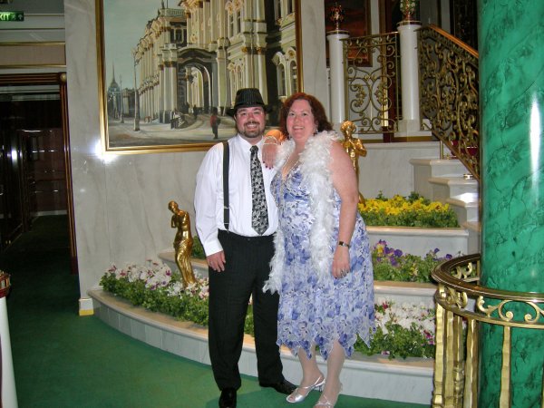 Roaring 20's Night: Ben and Cynthia in the Tsar's Palace main dining room.