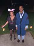 Jen and Quincy (Hef and his bunny)