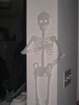 skeleton's gettin' dirty (or maybe it's just shy?)