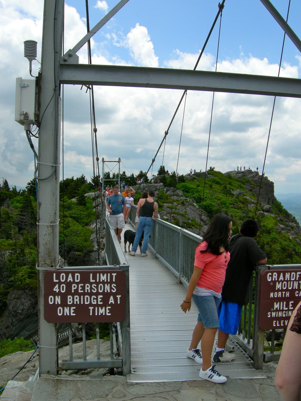 About to cross the bridge.