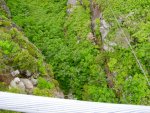 A pretty steep drop below the bridge.