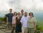 Tim, Courtney, Kelley, Chris, Ben, and Cynthia, at the top of the mountain.