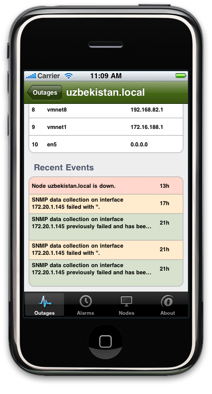 OpenNMS iPhone App: Node Detail (3)