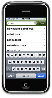 OpenNMS iPhone App: Node Search