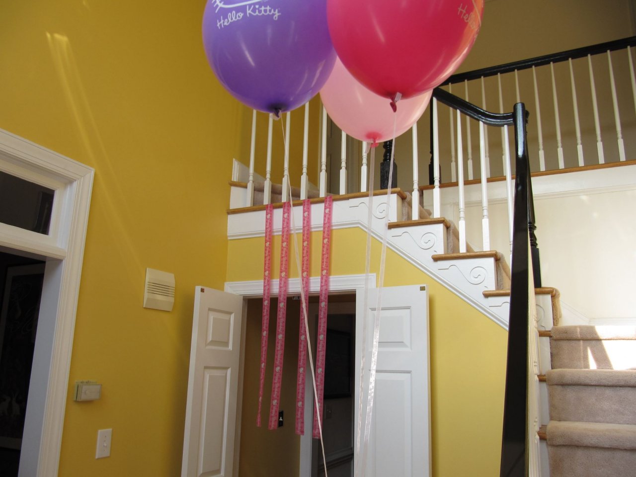 balloons and the Hello Kitty car wash