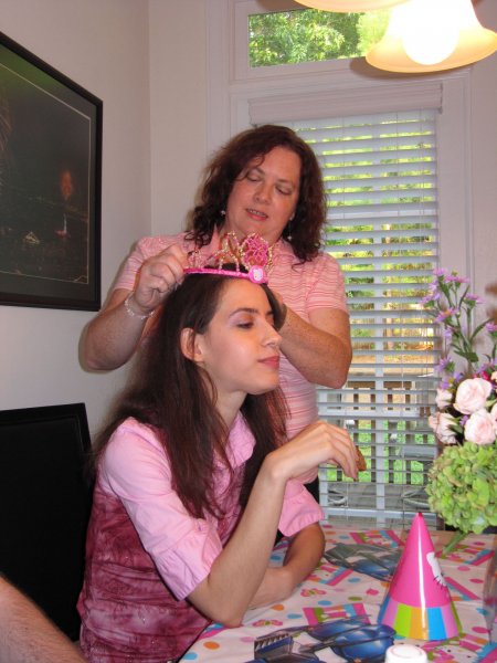 Holly, being crowned