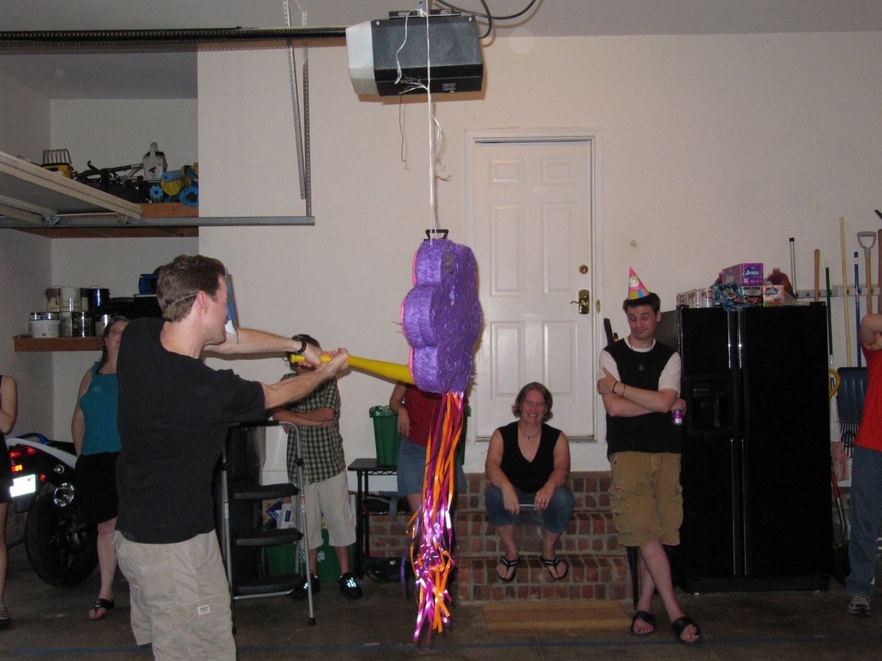 Tim takes a swing