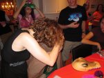Courtney going through the Bag Of Goodies(TM)