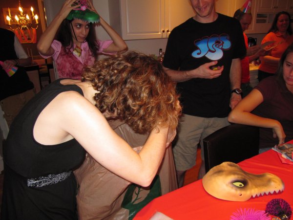 Courtney going through the Bag Of Goodies(TM)