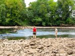 the Pee Dee was at a low point, we walked out onto the rock
