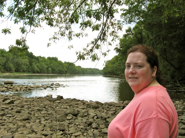 Cynthia with the Pee Dee river in the background