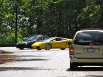 some sports cars that were parking at the top of Morrow mountain
