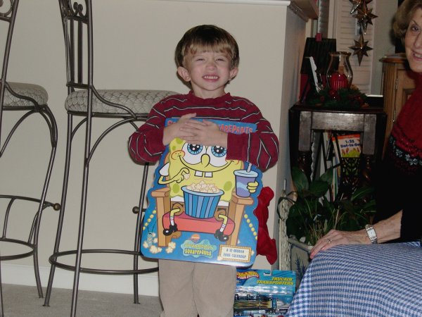 Cameron got a Spongebob Squarepants calendar from Cynthia