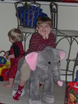 Cameron got a huuuuge elephant to ride!
