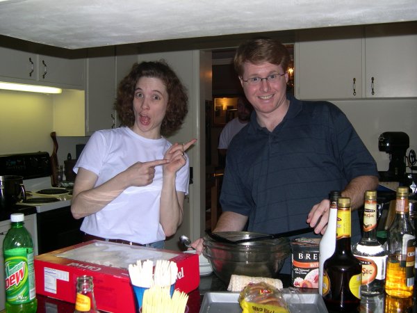 Courtney and Terry (and Matt in the background)