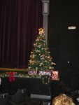 a nice little Christmas tree on the side of the stage