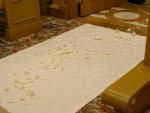 rose petals in the aisle