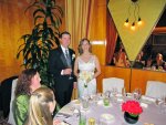 Chris and Courtney at the reception