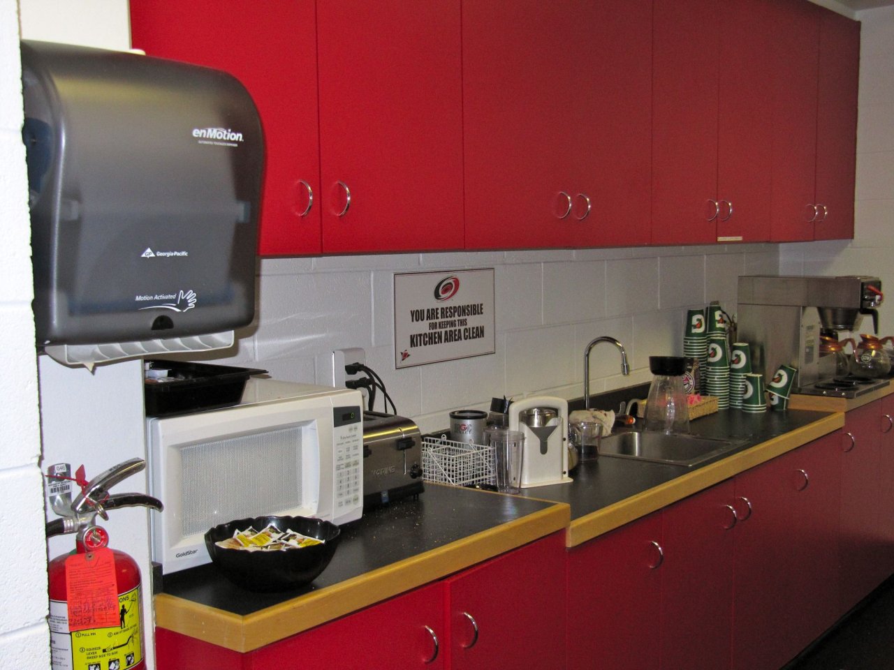 FYI: *YOU* are responsible for keeping this kitchen area clean.