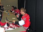 Jussi Jokinen in the autograph line