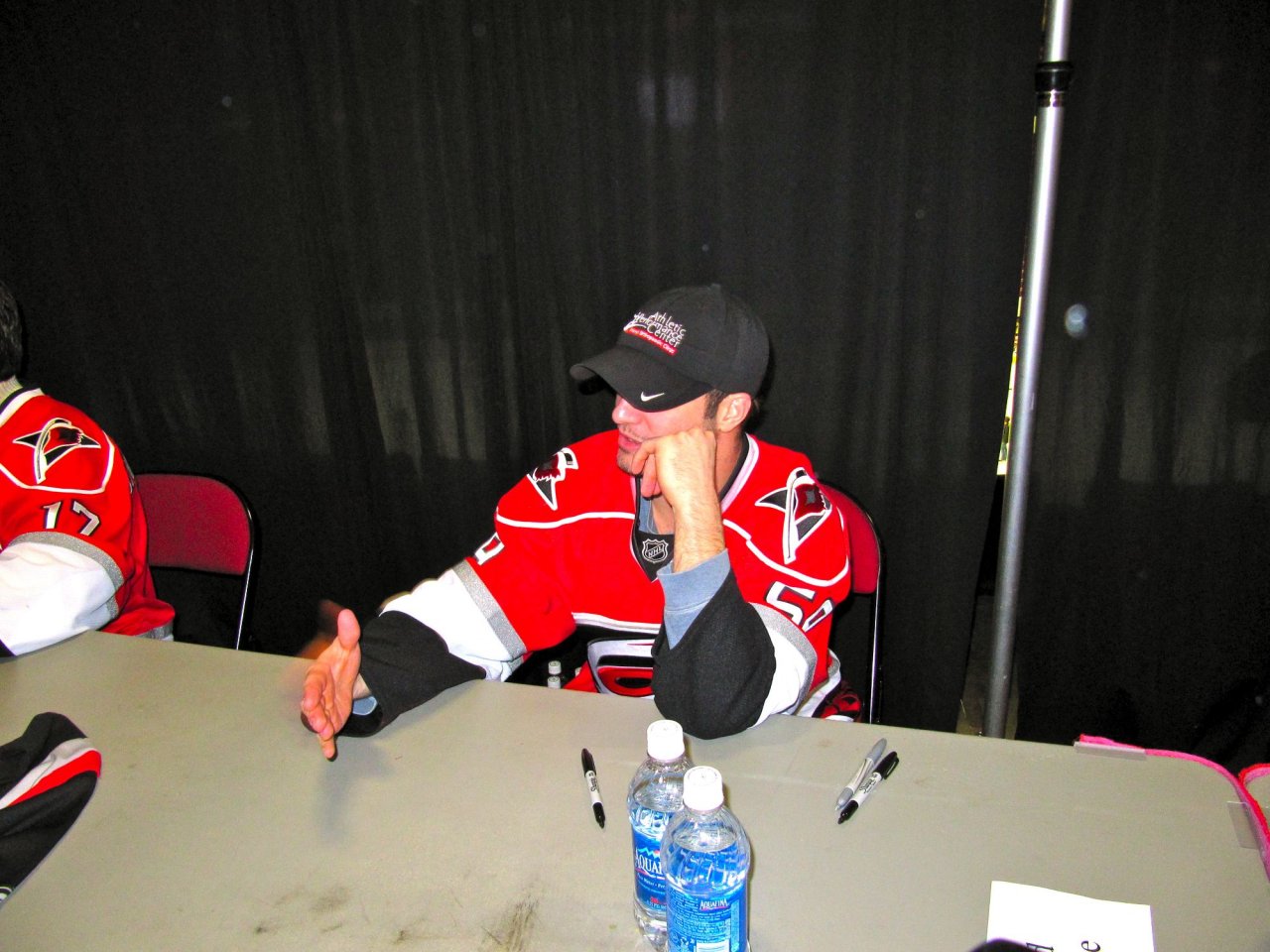 Rosie in the autograph line