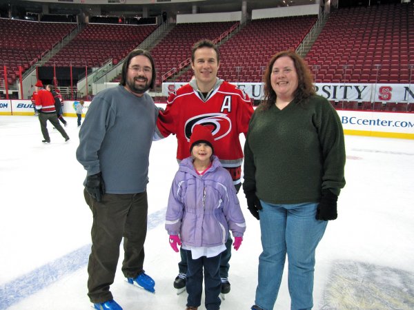 Ben, Stephanie, and Cynthia with Ray Whitney