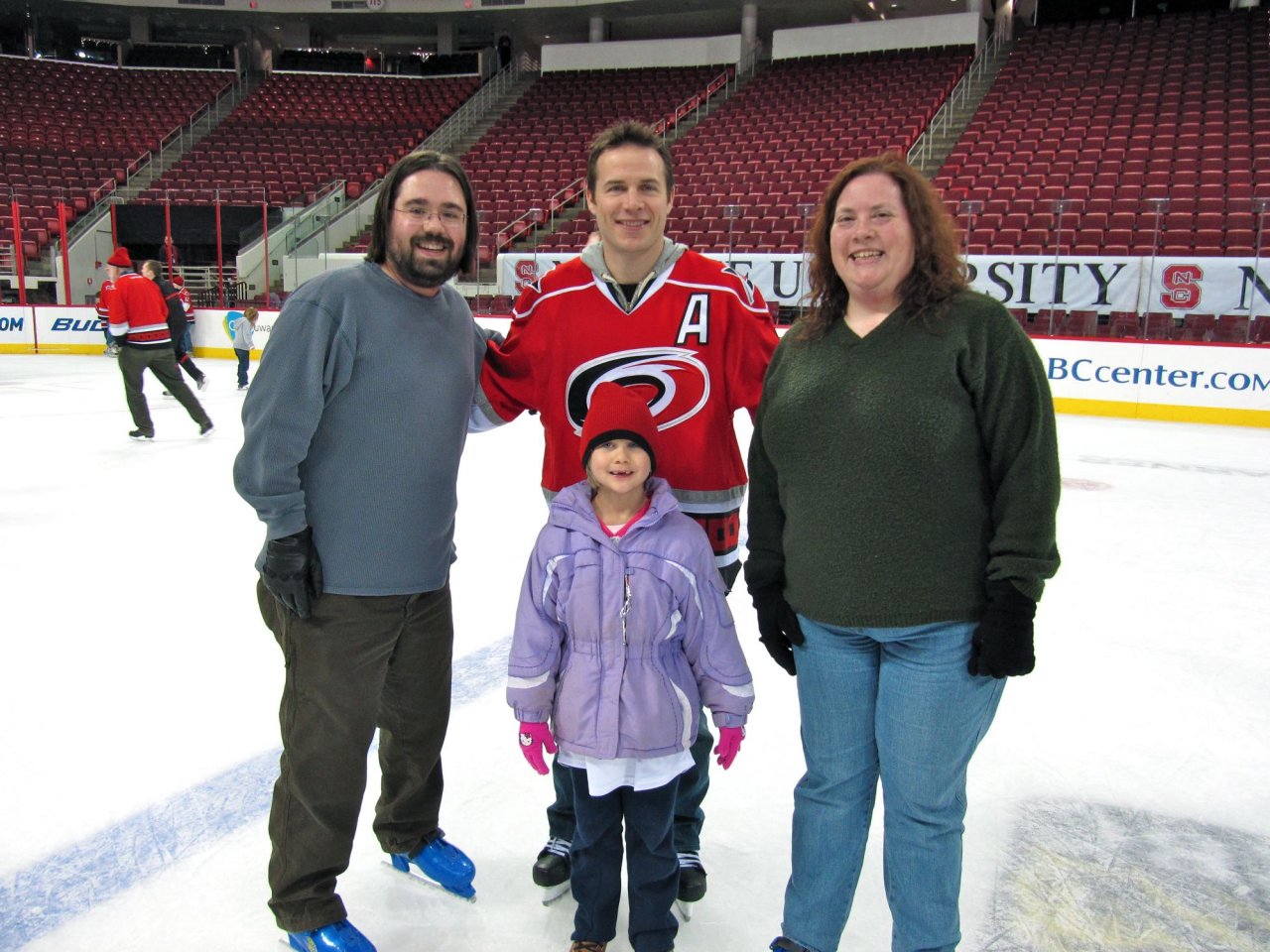 Ben, Stephanie, and Cynthia with Ray Whitney
