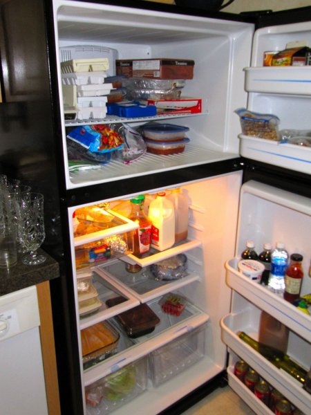 new fridge -- it's clean!