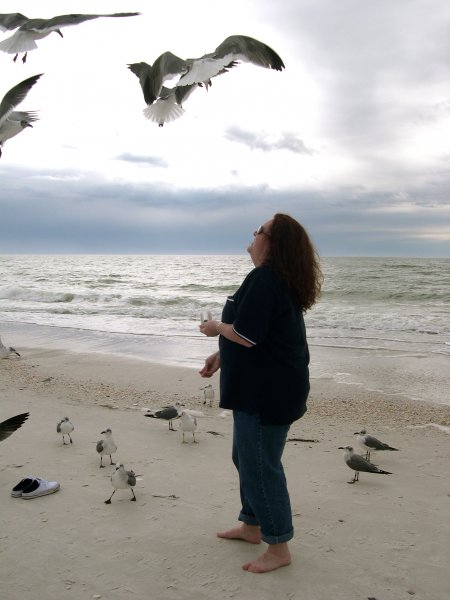 cynthia feeding the birds (20