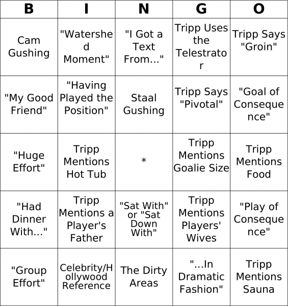 Tripp Tracy Bingo.  Click here to get the latest set of cards.