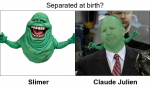 Separated at birth?  Claude Julien and Slimer
