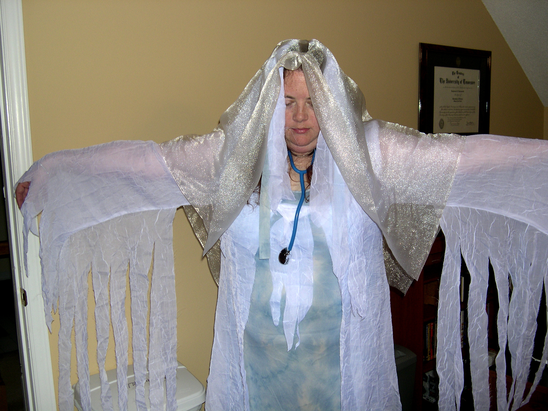 Cynthia, in spirit healer pose