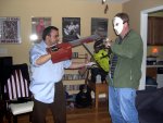 Ash and Jason -- dueling chainsaws