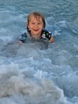 at the beach: Stephanie
