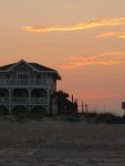 the beach house at sunset