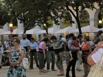 locals preparing for a castell (human tower) in the square
