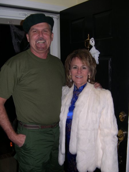 Pat (green beret) and Penny (geisha)